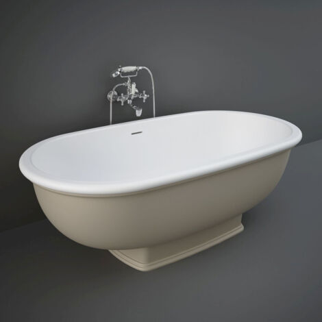 RAK Washington Cappuccino 1560mm x 810mm Double Ended Freestanding Bath - WTBT15681514