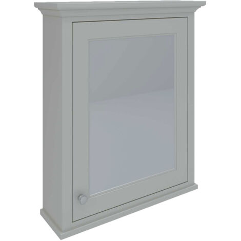 RAK Washington Greige 600mm Mirror Cabinet - RAKWMC60505