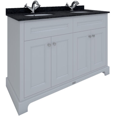 RAK Washington White 1200mm 4 Door Double Basin Unit - RAKWBU120500