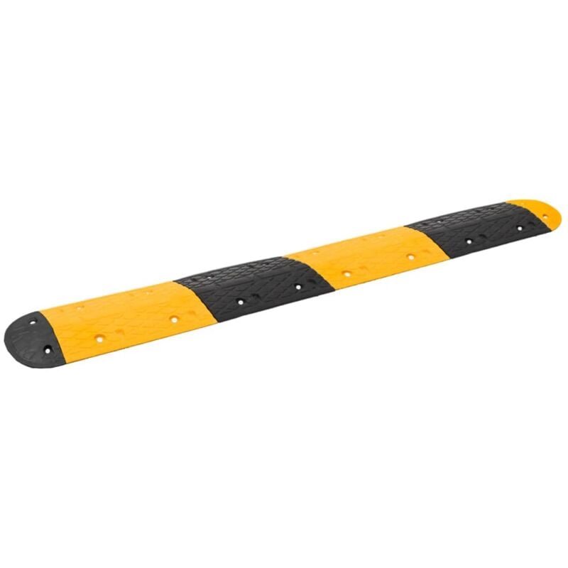 Vidaxl - Ralentisseur Jaune et noir 226x32,5x4 cm Caoutchouc