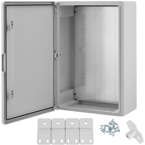 TECHSTORE Ralertreik Armario de Distribución para Pared con Placa de Montaje Galvanizada, Caja Industrial de Control Vacía de Plástico ABS con Puerta Protección IP65, tamaño 400x600x200