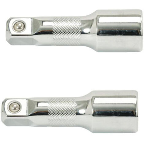 Rallonge 1/2 pouce longueur 75 mm finition chromée pour outils professionnels