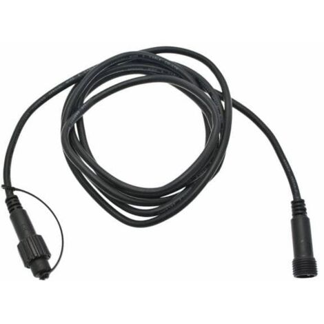 Rallonge 2.5M câble d'extension noir 230V pour guirlande IP67 Lotti