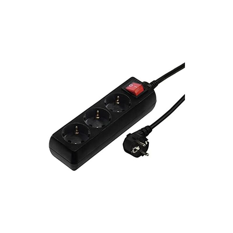 Hama - Bloc multiprises à 3 prises avec interrupteur lumineux, cable 1,4m, noir. Hama - Bloc multiprises à 3 prises avec interrupteur lumineux, cable 1,4m, noir.