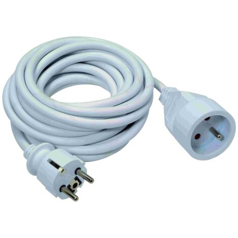 Rallonge 3g1,5mm² Pvc 5m Blanc Shrink - Profile