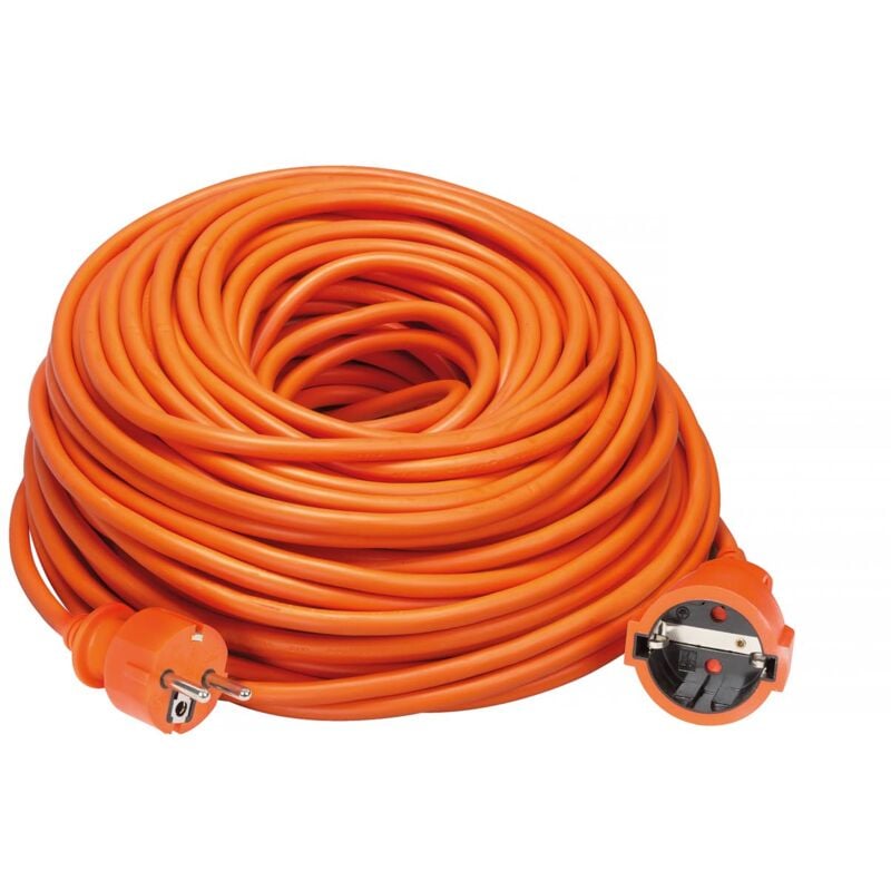 Rallonge, H05VV-F 3G1.5, 40 m, 16 A/230 v, 3500 w, type e/f, Schuko, usage intérieur, pvc, orange - Perel