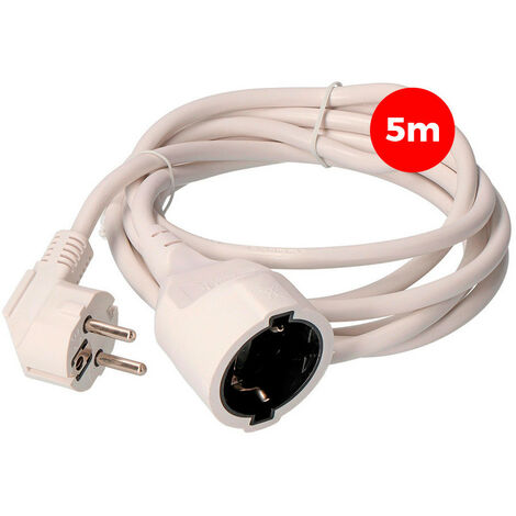 Rallonge 5m Blanche Edm Câble 3x1,5mm2 T/tl - Edm