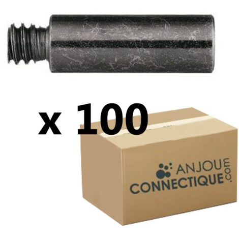 Fischer – Lot de 100 rallonges mâle/femelle pour patte à vis 7x150 – Acier zingué blanc – Ø9 x 15 mm pour montage rapide