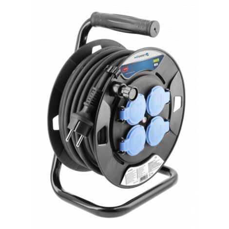 Rallonge avec bobine Hogert HT1E721 30 m 3x1.5 mm²