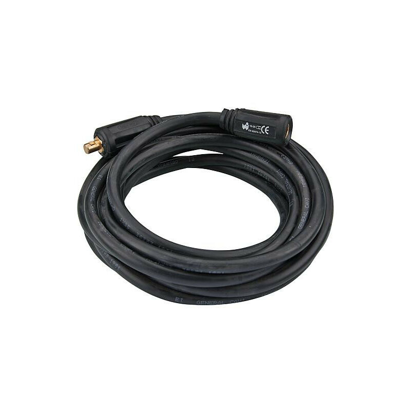 Rallonge câble soudure 25qmm 5 metres avec embout 9mm
