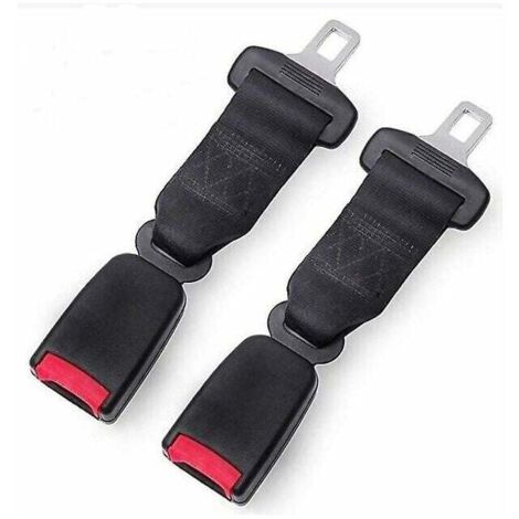 Rallonge Ceinture Sécurité - 23 cm - Pour Voiture - Noir - 2 Pièces