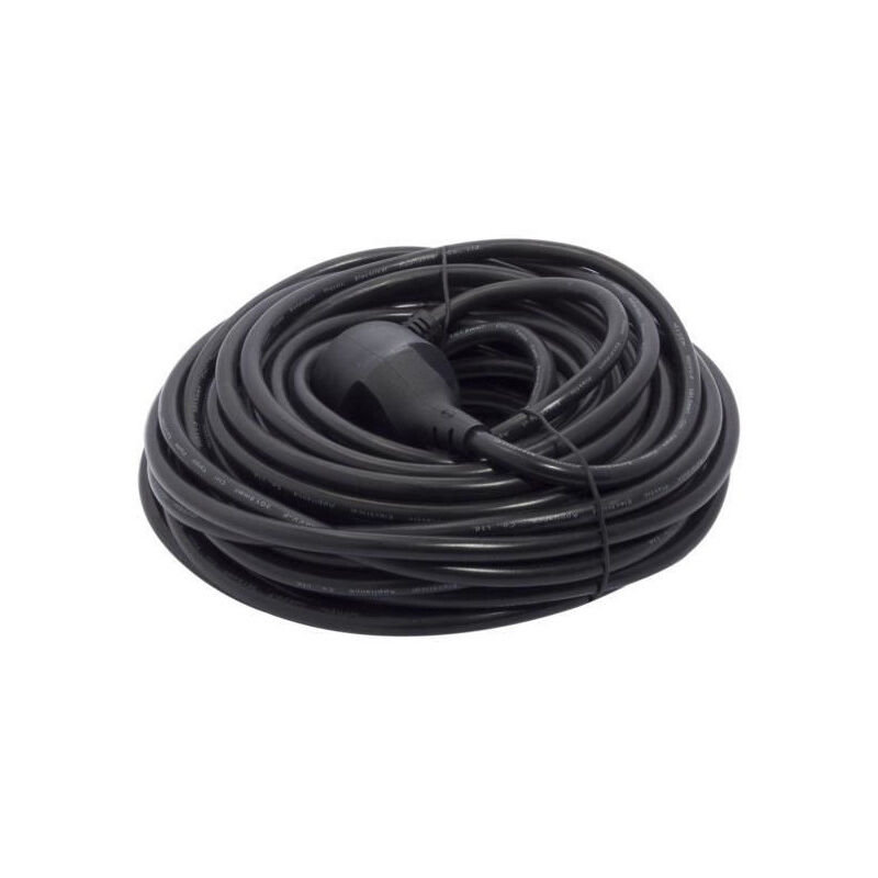 Prolongateur HO5VVF 3 x 1,5 mm2 20 m - Noir - Chacon