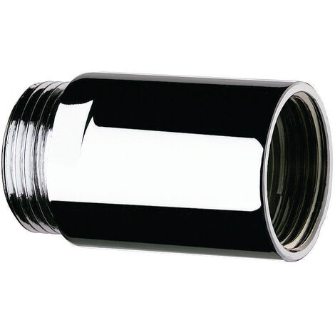 rallonge chromée - mâle / femelle 15 x 21 - longueur 50 mm - diamètre 24 mm - delabie 822515