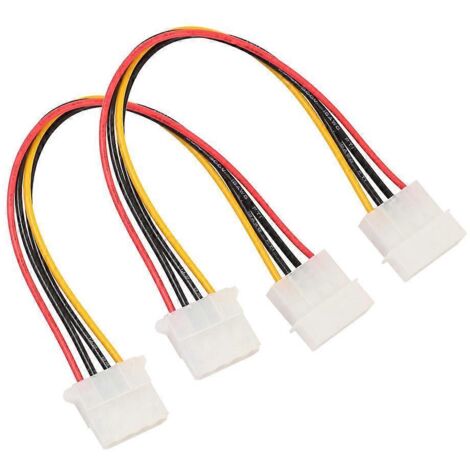 Rallonge d'alimentation IDE 20 cm / 7,87 pouces pour ordinateur, connecteur Molex 4 broches
