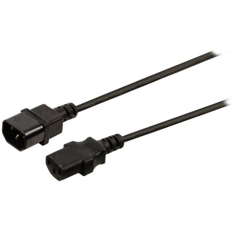 Rallonge d'alimentation pour PC, moniteur et onduleur (1.8 m) - (coloris noir)