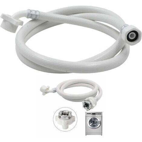 Rallonge d'arrivée d'eau pour lave-linge 1,5 m Tuyau d'arrivée d'eau diamètre filetage 25 mm, alimentation en eau pour lave-linge, lave-linge avec connecteur bac d'arrivée d'eau froide
