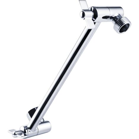 Rallonge de bras de douche réglable 28 cm (11 pouces) – Tuyau d'extension en acier inoxydable haute pression avec joint de verrouillage sécurisé. Conception antirouille et étanche, finition chromée.ib