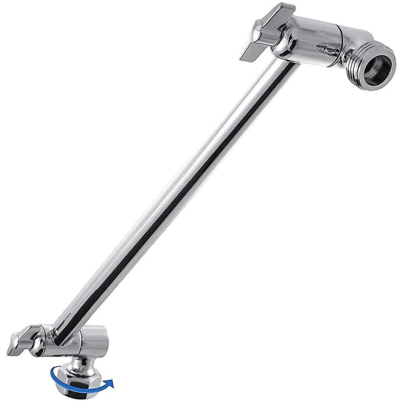 Rallonge de bras de douche réglable par, bras d'extension de pommeau de douche en laiton avec finition chromée hautement polie