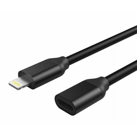 Lot de 3 câbles Lightning de 1,8 m, câble de chargeur iPhone tressé en  nylon certifié MFI - Noir