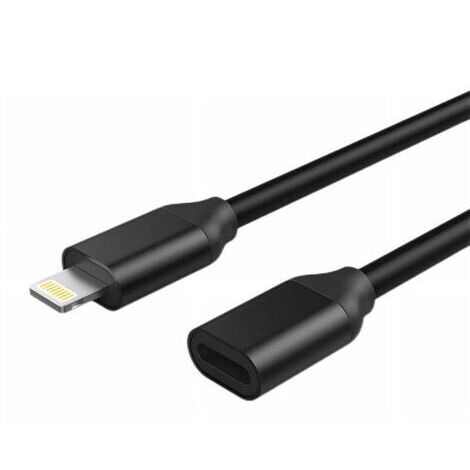Rallonge de câble Lightning 1 m pour iPhone iPad, Rallonge pour iPhone certifiée Apple MFi Connecteur femelle à mâle Pass Audio Vidéo Musique Transfert de données et chargeur