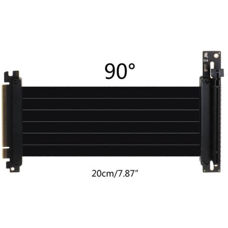 Rallonge de câble riser flexible haute vitesse 90 GUP pour carte graphique - 20 cm - 90 degrés