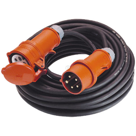 4,0 mm² Rallonge CEE 400 V 32 A la force Câble dalimentation câble en caoutchouc 25 m H07RN-F 5 g 