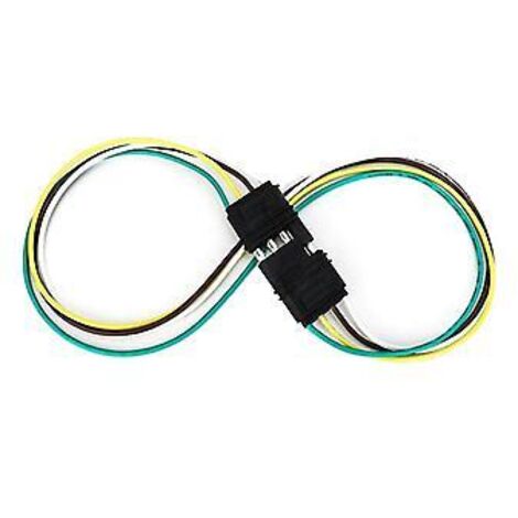 Rallonge de faisceau de câblage pour feux de remorque avec connecteur plat à 4 broches de 24 pouces