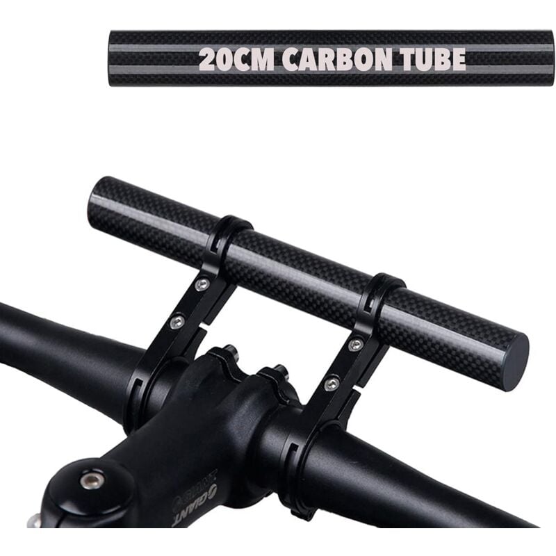 Fei Yu - Rallonge de guidon de vélo en tube de carbone 20 cm à double support