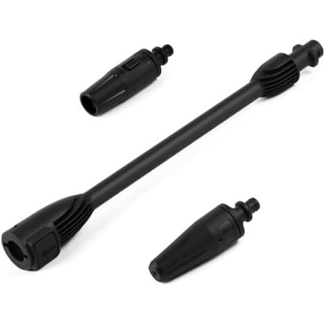 Rallonge de Lance pour Nettoyeur Haute Pression Kärchcer K2 K3 K4 K5 K7 Extension en ABS Accessoire Nettoyage Lavage Voiture Terrasse Jardin, Noir - 45 x 4,5 cm