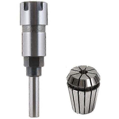 Rallonge de mandrin pour fraiseuse CNC avec queue de 6,35 mm (1/4 pouce), adaptateur de mandrin ER16 et jeu de pinces de serrage de 6,5 mm pour machine-outil de fraisage et de tournage.