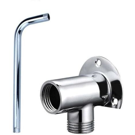 Rallonge de pommeau de douche apparente à 4 points de fixation de 50 mm avec base entièrement en cuivre et coude en acier inoxydable