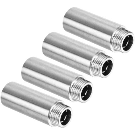 Rallonge de pommeau de douche, lot de 4, acier inoxydable 201, filetage G1/2 mâle/femelle, raccord de tuyau de 70 mm de long.