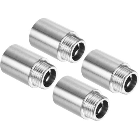 Rallonge de pommeau de douche, lot de 4, en acier inoxydable 201, filetage G1/2 mâle/femelle, raccord de tuyau de 40 mm de long.