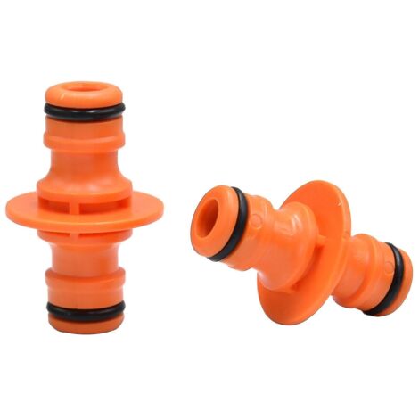 Rallonge de raccord double mâle pour tuyau d'arrosage (6 pièces, orange)