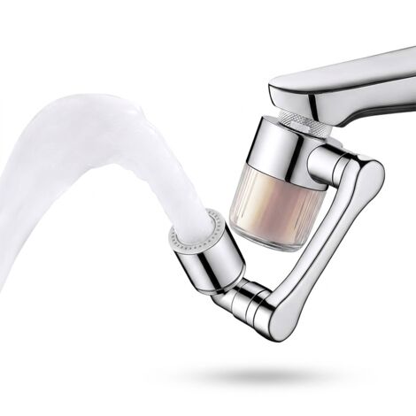 Rallonge de robinet avec filtre à eau, bras mécanique orientable 360°, mousseur pivotant pour lavabo salle de bain