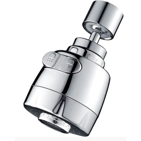 Rallonge de robinet de cuisine avec 2 modes, douche pour évier de cuisine, brise-jet, robinet de cuisine, 360°, aérateur robinet de cuisine avec économie d'eau et filtre (9 cm, 2 modes)