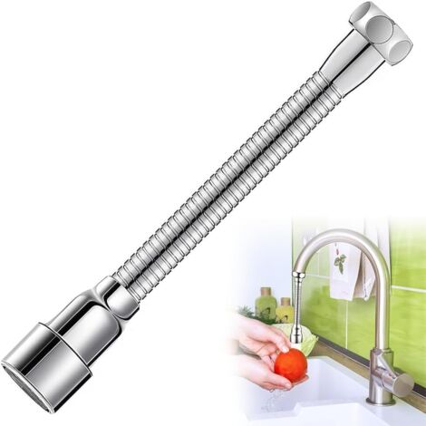 Rallonge de robinet de cuisine St. 20 cm, rallonge de robinet de cuisine, rallonge de douchette, rotation à 360°