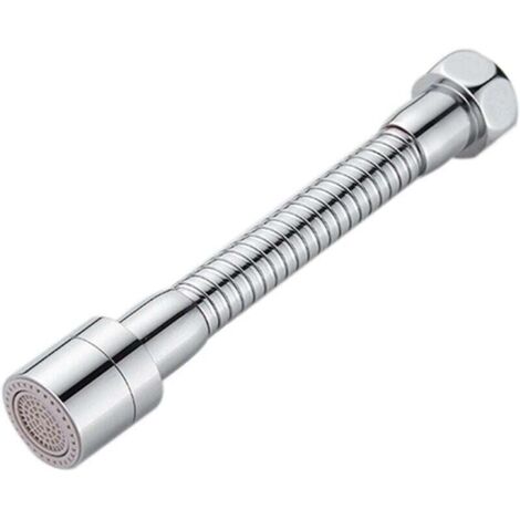 Rallonge de robinet, douchette pivotante avec rallonge de tuyau, rallonge de robinet de cuisine avec adaptateur et rondelle pour cuisine et salle de bain