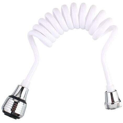 Rallonge De Robinet, Pulvérisateur De Robinet D'évier Amovible, Robinet De Cuisine Domestique Allongé, Robinet d'eau Moussant Rétractable Portable, Tête De Robinet D'évier(Blanc)