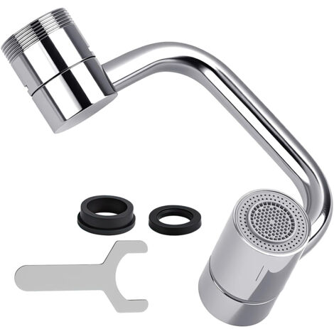 Rallonge de robinet rotative multifonctionnelle, aérateur de robinet à 1080°, aérateur de robinet à deux modes d'utilisation, aérateur de robinet universel pour économiser l'eau dans la cuisine