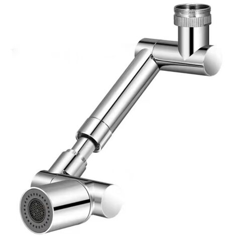 Rallonge de robinet rotative pour salle de bain, adaptateur de robinet à bras robotisé rotatif à grand angle, protection anti-éclaboussures multifonctionnelle rotative