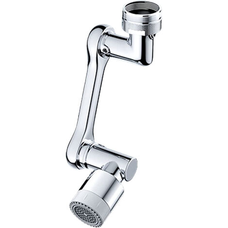 Rallonge de robinet rotative universelle, robinets d'évier de cuisine pivotants à 1080 degrés, aérateur, filtre anti-éclaboussures bras robotique rotatif 2 en 1 fixation de robinet double mode