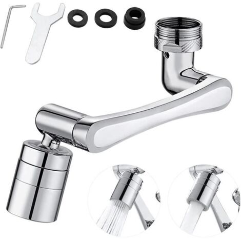 Rallonge de robinet universelle rotative à 1440°,Mousseur robinet à filtre anti-éclaboussures,Embout robinet cuisine avec 2 modes