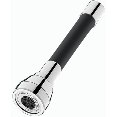 Rallonge de robinet universelle rotative à 360° en mousse, tuyau d'extension avec douchette amovible pour robinet de cuisine, noire.