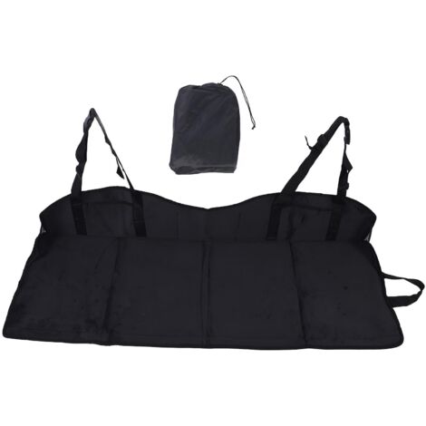 Rallonge de siège arrière pliable pour voiture, confort accru, matelas portable en peluche pour siège arrière de véhicule SUV noir