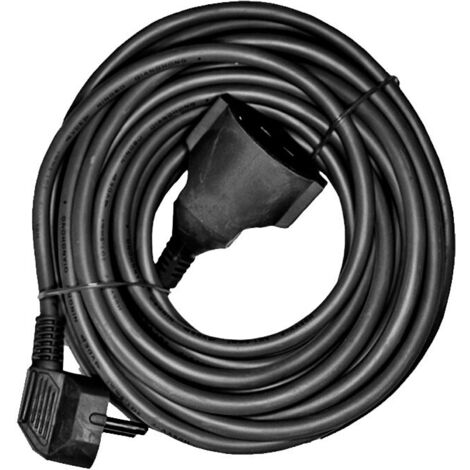 EDM – Rallonge de tuyau T/TL 15m 3x1,5mm flexible noir – Conçue pour chantiers humides – Résistance accrue aux pliures