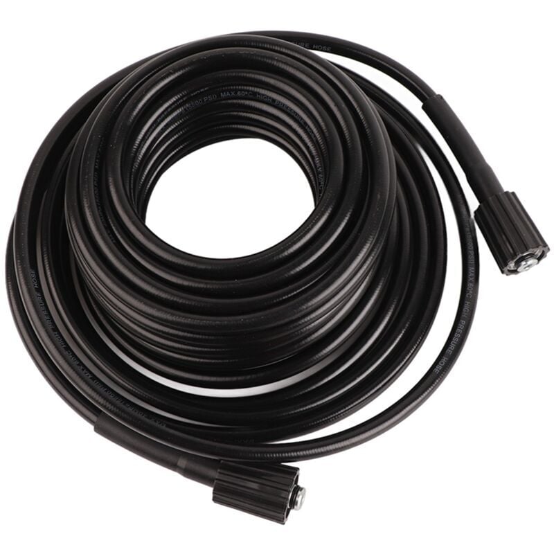 SNQ - Rallonge de tuyau de rechange pour nettoyeur haute pression M22 Noir 15 m