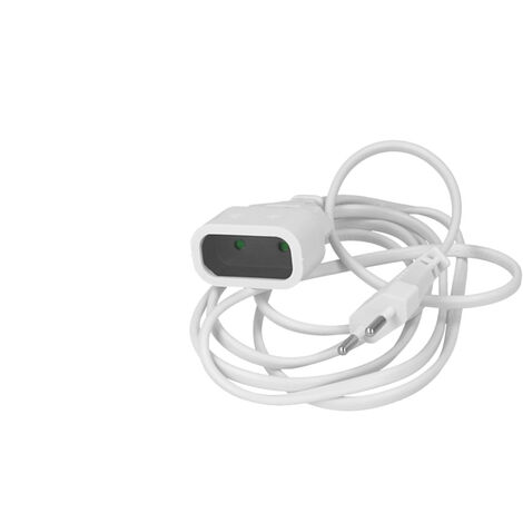 Rallonge électrique 2P, 6A, 230V - H03 VVH2-F - Blanc 2m