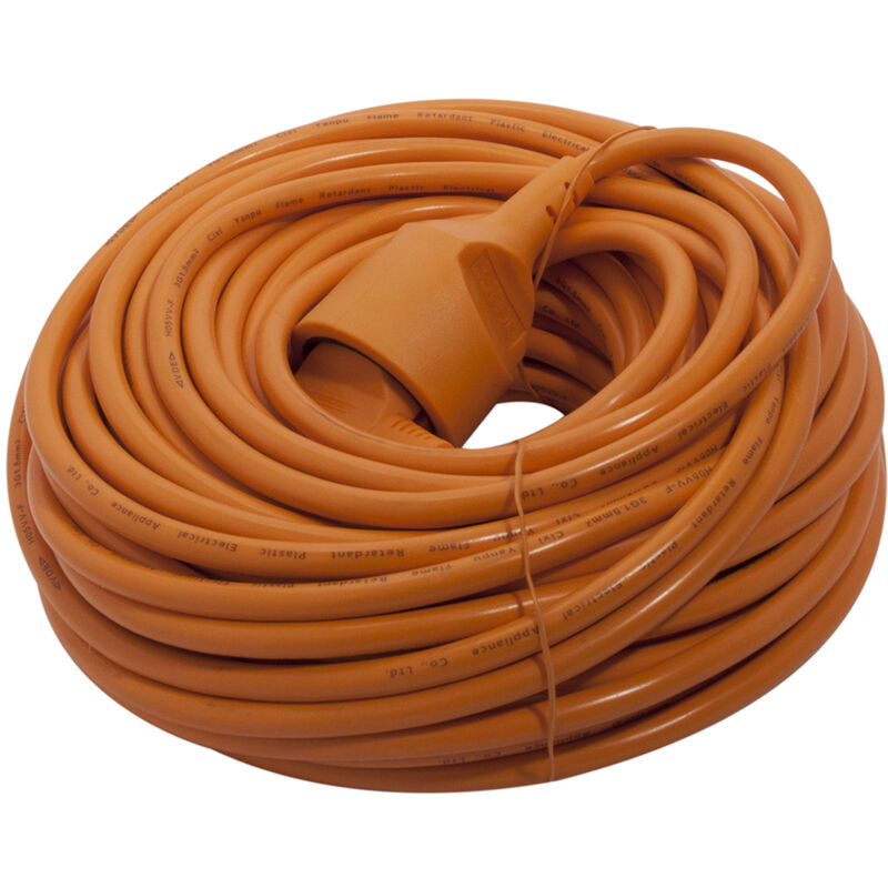 CHACON-Prolongateur HO5VVF 3 x 1,5 mm² 20 m - Orange