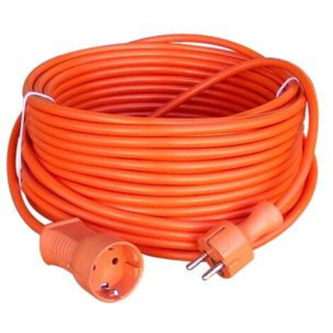 Rallonge électrique de jardin h05vvf 2x1,5mm2 orange 40 mêtres  - ELECTRALINE